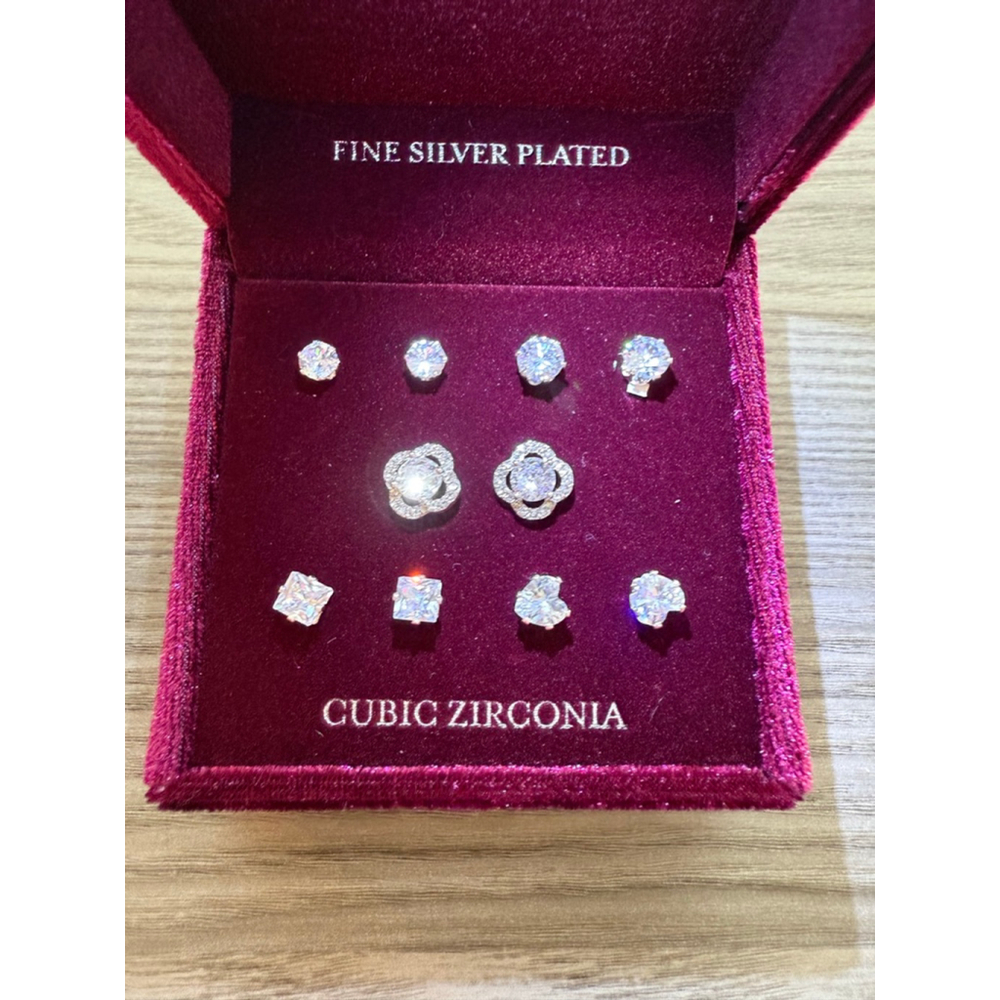 Women's DANECRAFT Silver Plated Cubic Zirconia Earrings One Size